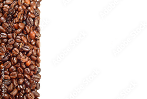 Coffee Beans closeup on white background