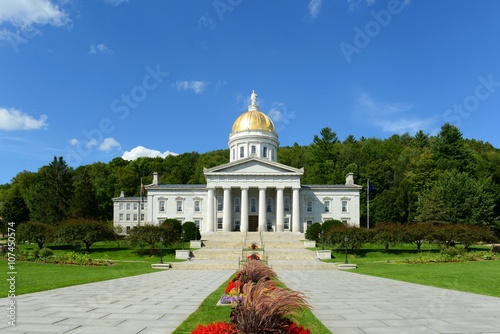 Vermont State House, Montpelier, Vermont, USA. Vermont State House is Greek Revival style built in 1859. photo