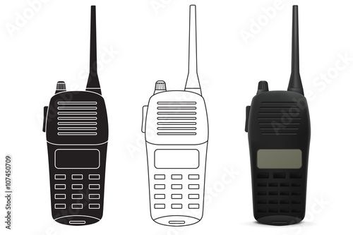 Radio transceiver. Talkie icon