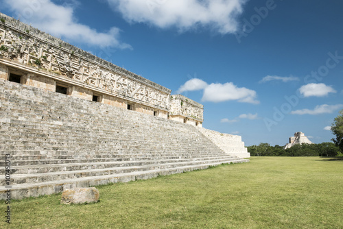 Uxmal archeological site  mayan ruins in yucatan  mexico