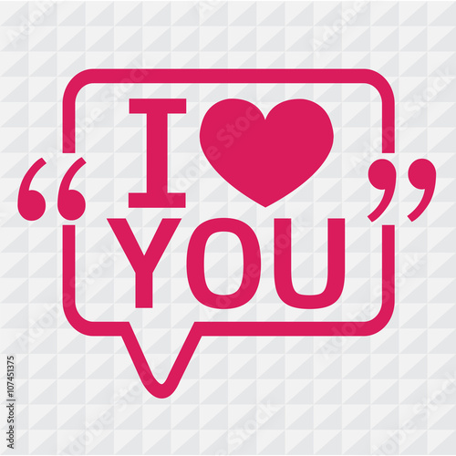 I LOVE YOU Lettering Illustration design