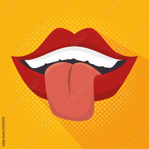 tongue out design 