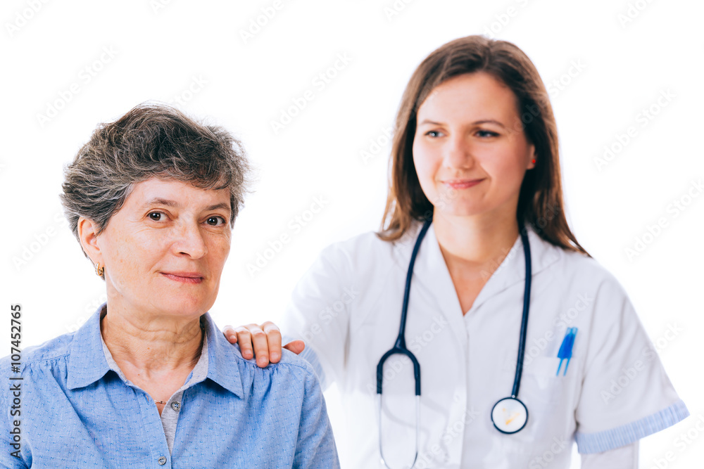 Patient feeling better after being comforted by the doctor Patient feeling better after being comforted by the doctor