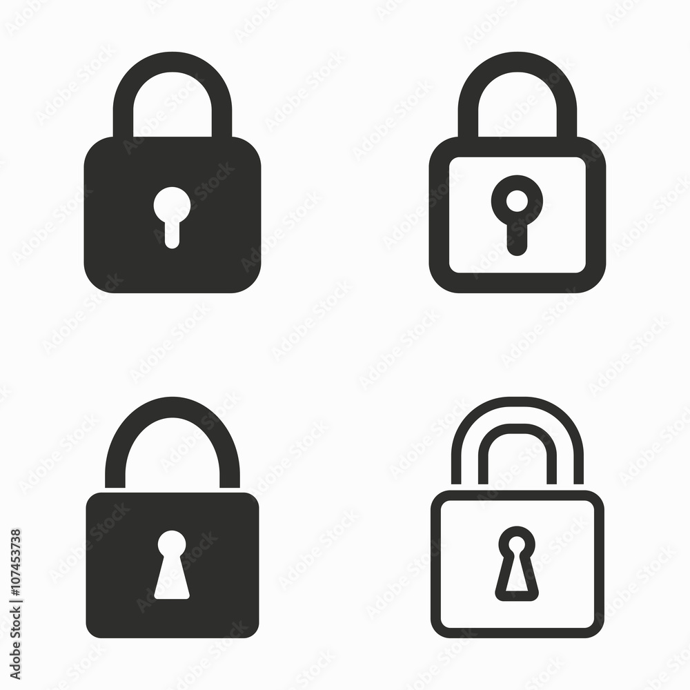 Lock vector icons. Lock vector icons.