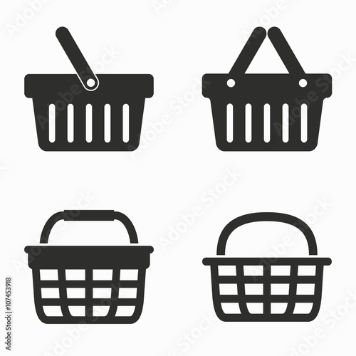 Shopping basket  vector icons.