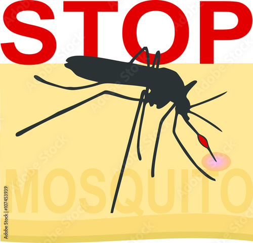 Stop mosquito sign