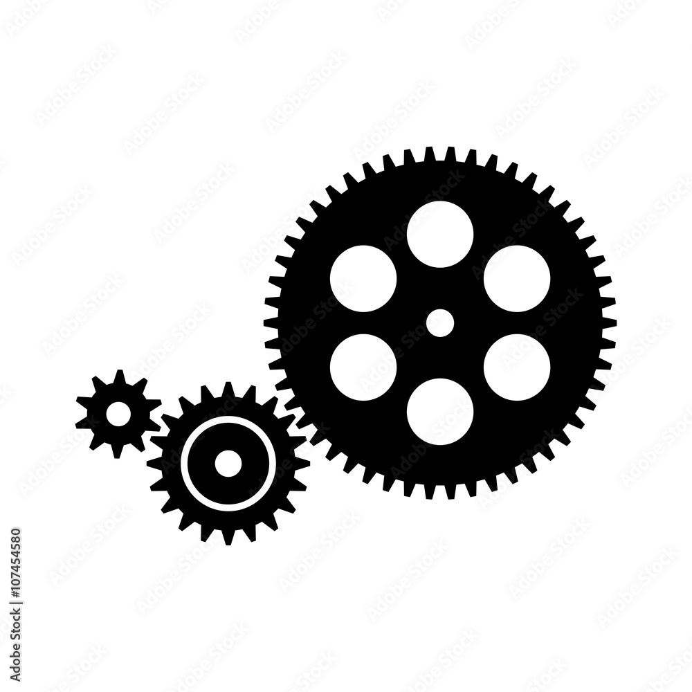 Gearwheels icon set Gearwheels icon set