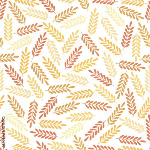 Pattern with leaf.Seamless vector colorful print.Textile texture
