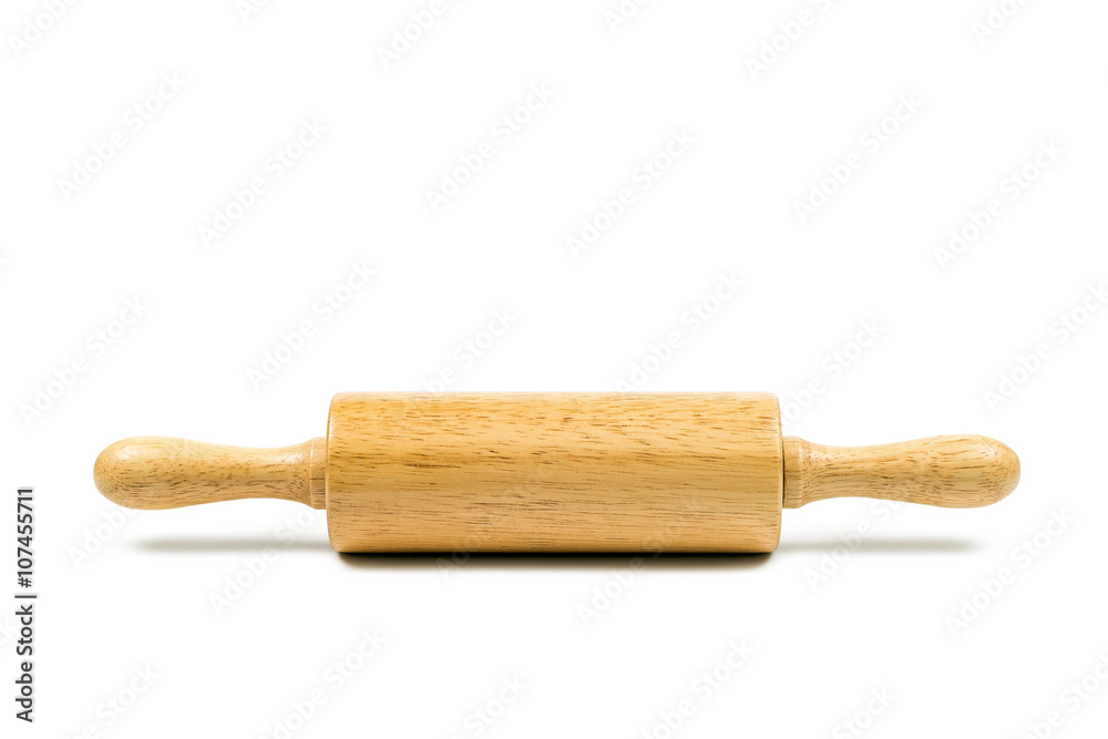 Rolling pin on white background Rolling pin on white background