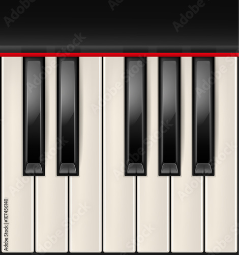 Vector piano keys