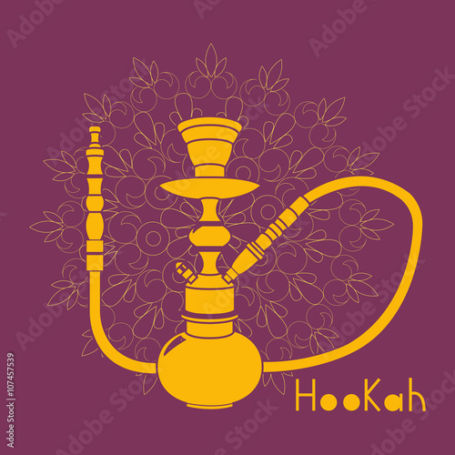 Hookah illustration isolated on white background