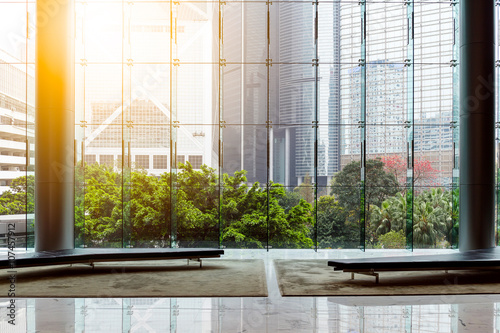 Canvas Print Office building with glass wall