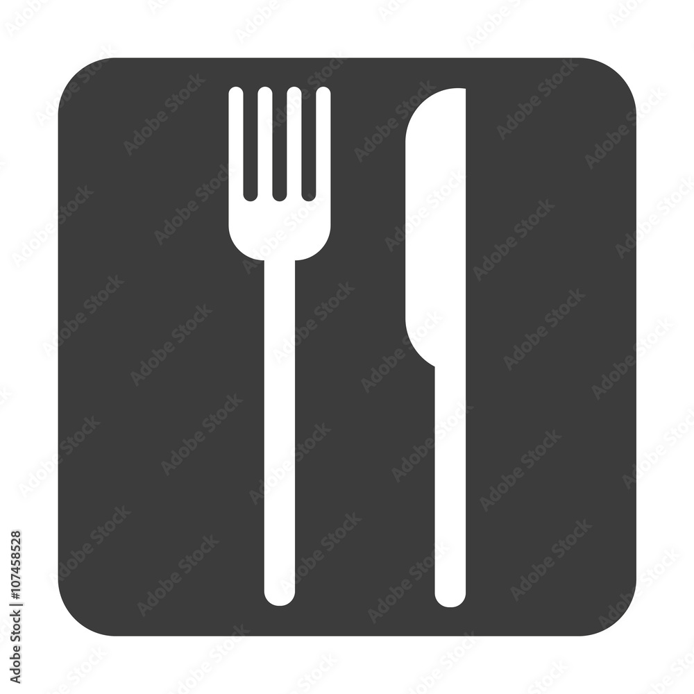 Messer und Gabel Button Messer und Gabel Button
