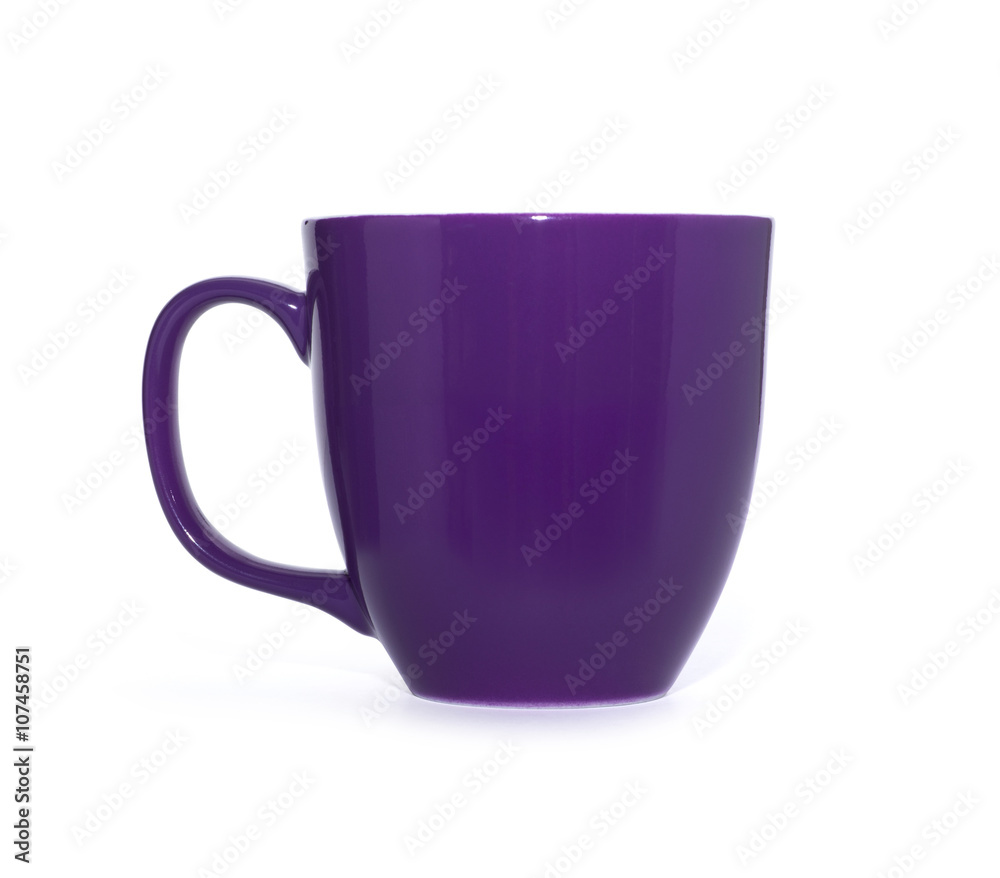 purple cup on a white background Stock Photo