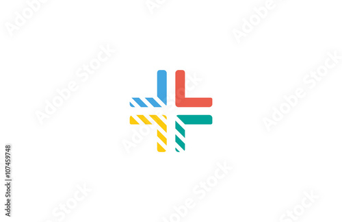 cross colorful arrow logo