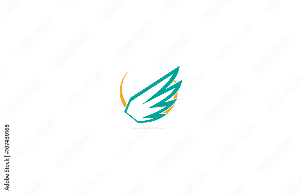 shape business circle wings logo