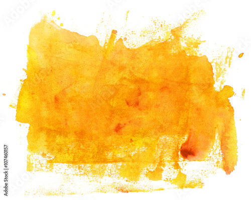Abstract artistic bright yellow watercolor background texture