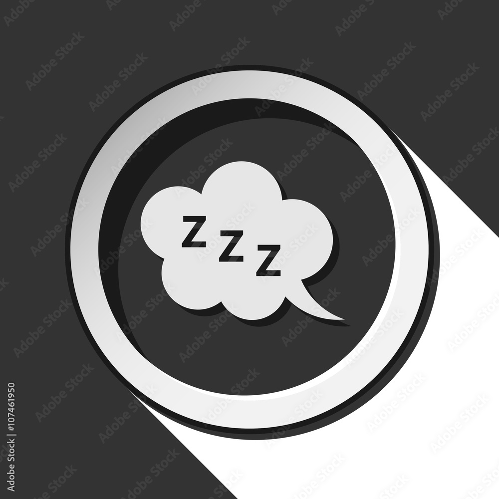 icon - ZZZ speech bubble with shadow icon - ZZZ speech bubble with shadow