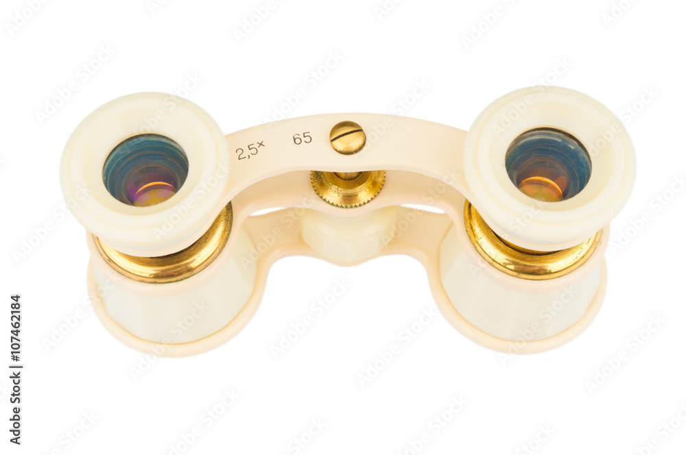 Retro opera glasses on white background Retro opera glasses on white background