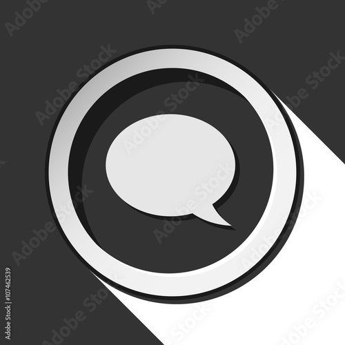 icon - speech bubble with shadow
