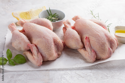 Fresh chicken with spices