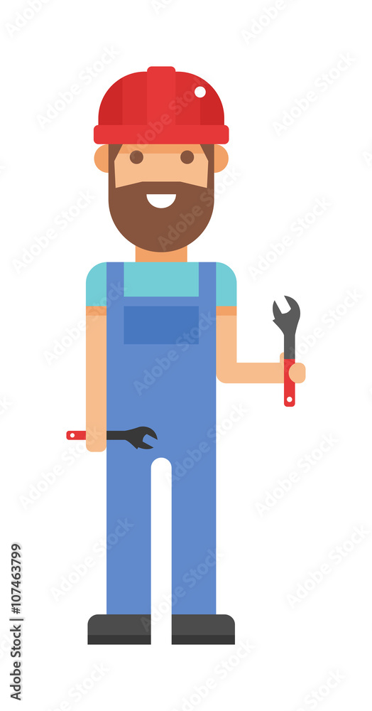 Serviceman builder professional and vector worker maintenance repair Serviceman builder professional and vector worker maintenance repair