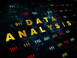 Data concept: Data Analysis on Digital background
