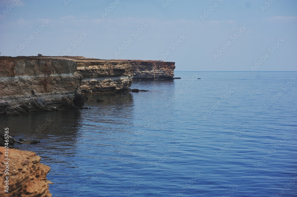 Rocky cliffs, the Black Sea coast - Crimea, Cape Tarkhankut