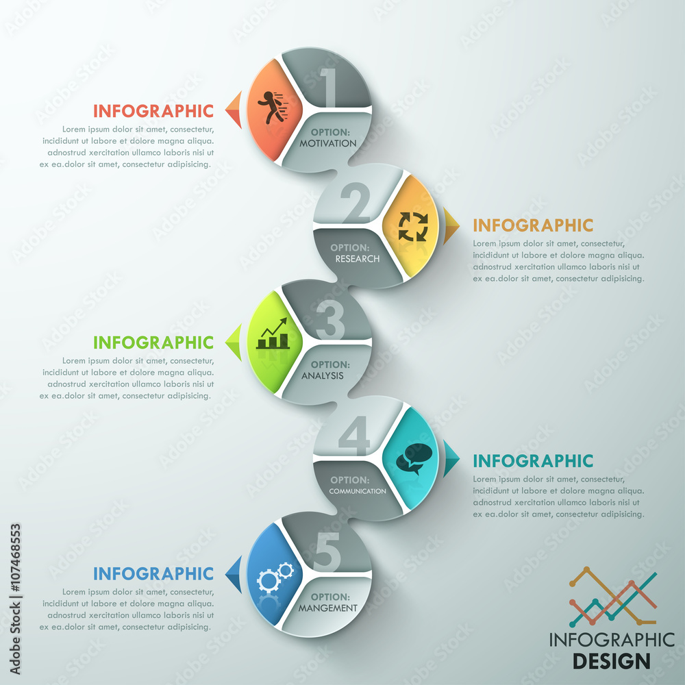 Modern infographics options banner.