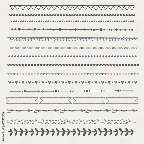 Hand drawn design borders
