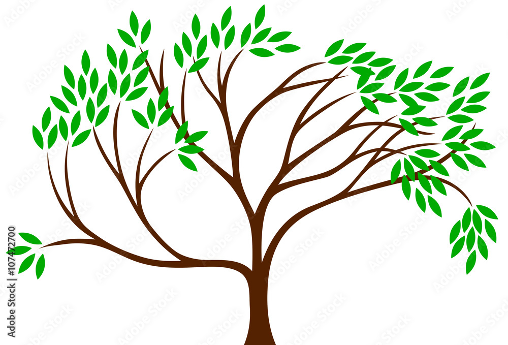 Simple drawing of a tree, vector illustration Simple drawing of a tree, vector illustration