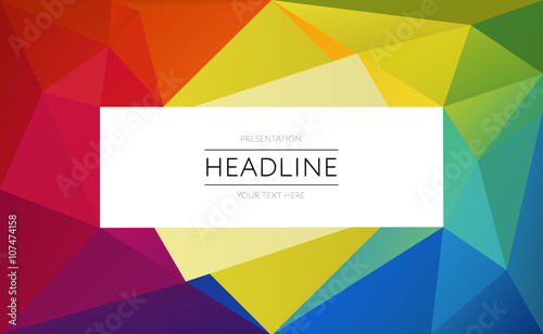 Polygonal presentation cover template
