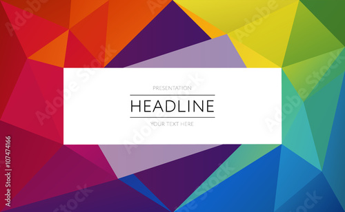 Polygonal presentation cover template