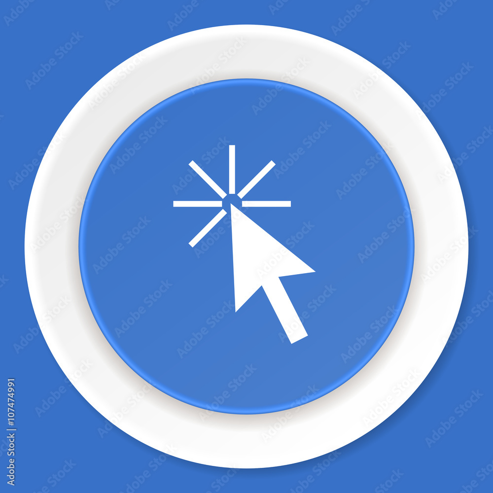 click here blue flat design modern web icon click here blue flat design modern web icon