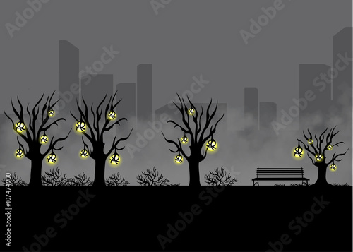 Landscape for game.Background for game. Seamless cartoon landscape. vector unending background.