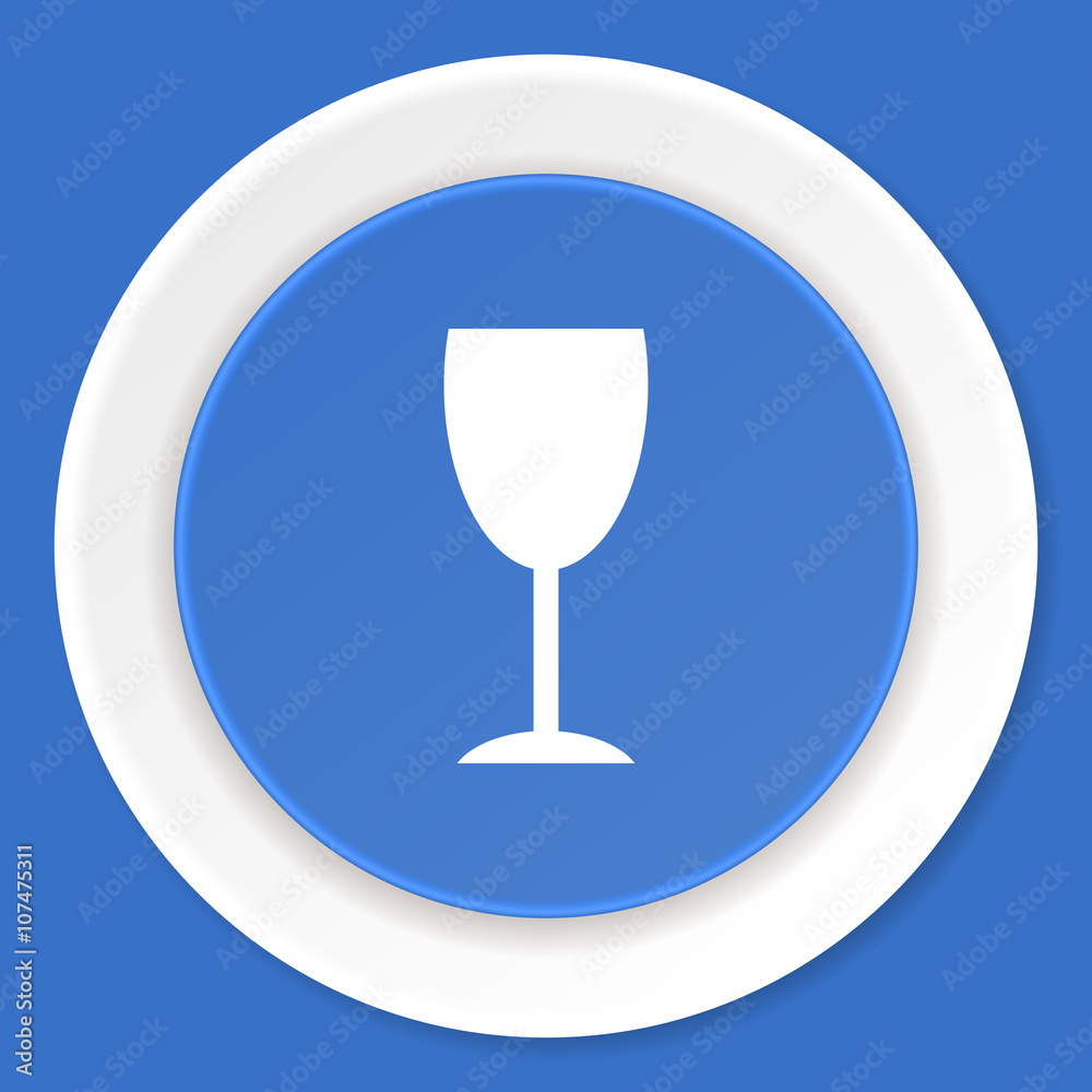 alcohol blue flat design modern web icon alcohol blue flat design modern web icon