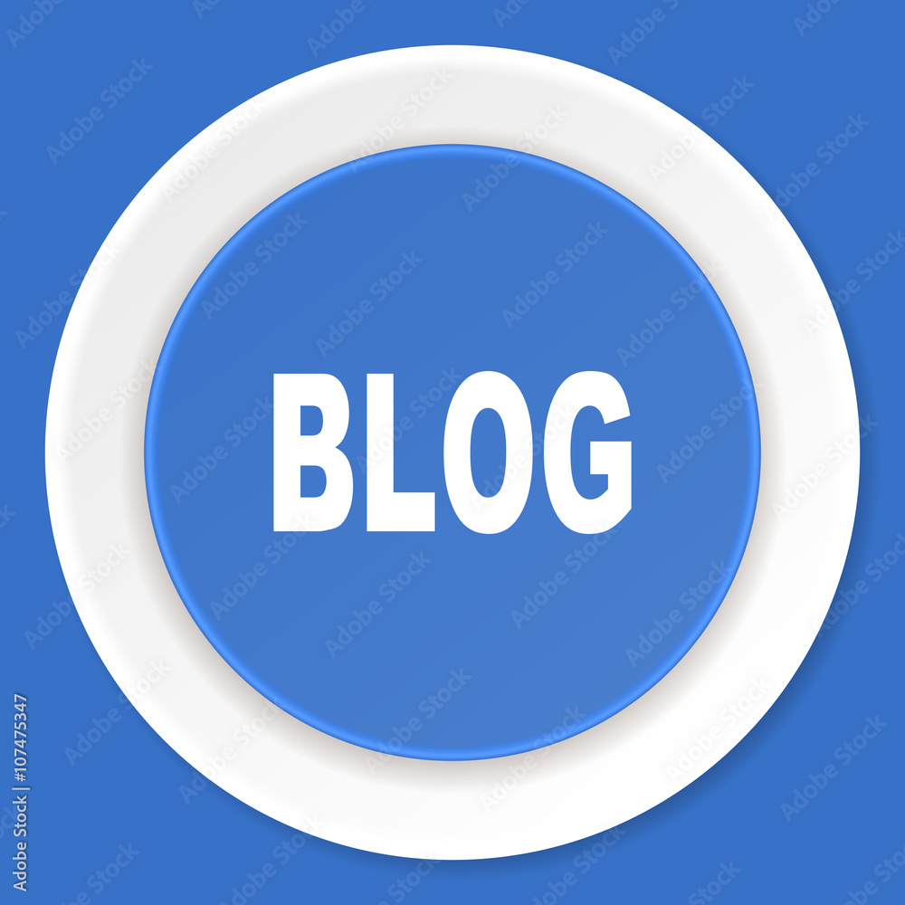blog blue flat design modern web icon blog blue flat design modern web icon