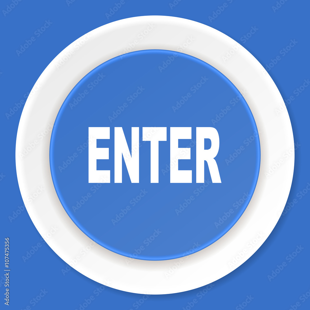 enter blue flat design modern web icon enter blue flat design modern web icon
