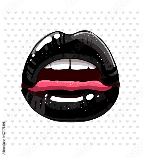 Sexy black lips