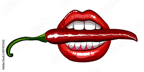 red chili pepper  lips