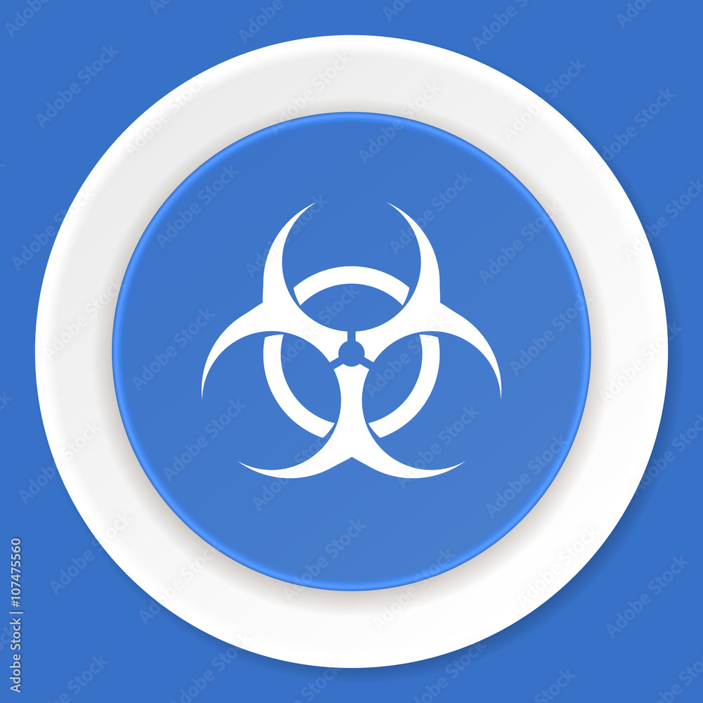 biohazard blue flat design modern web icon biohazard blue flat design modern web icon
