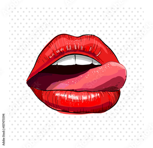 sexy red lips