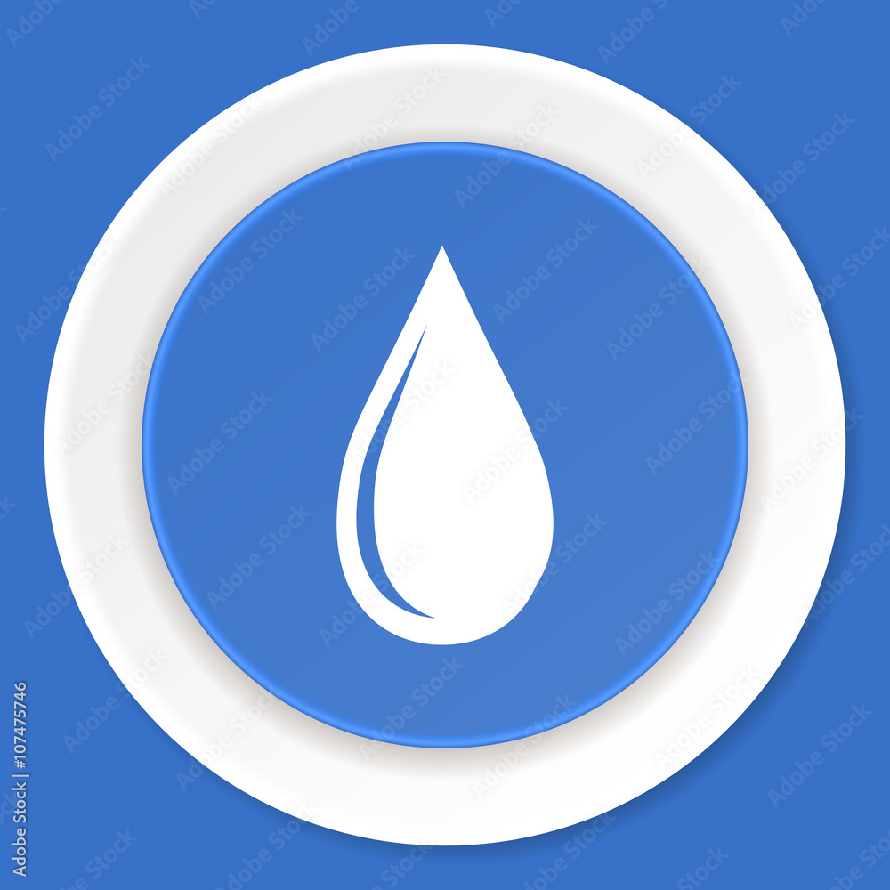 water drop blue flat design modern web icon water drop blue flat design modern web icon