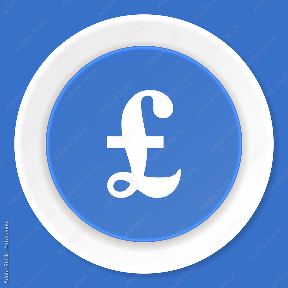 pound blue flat design modern web icon pound blue flat design modern web icon