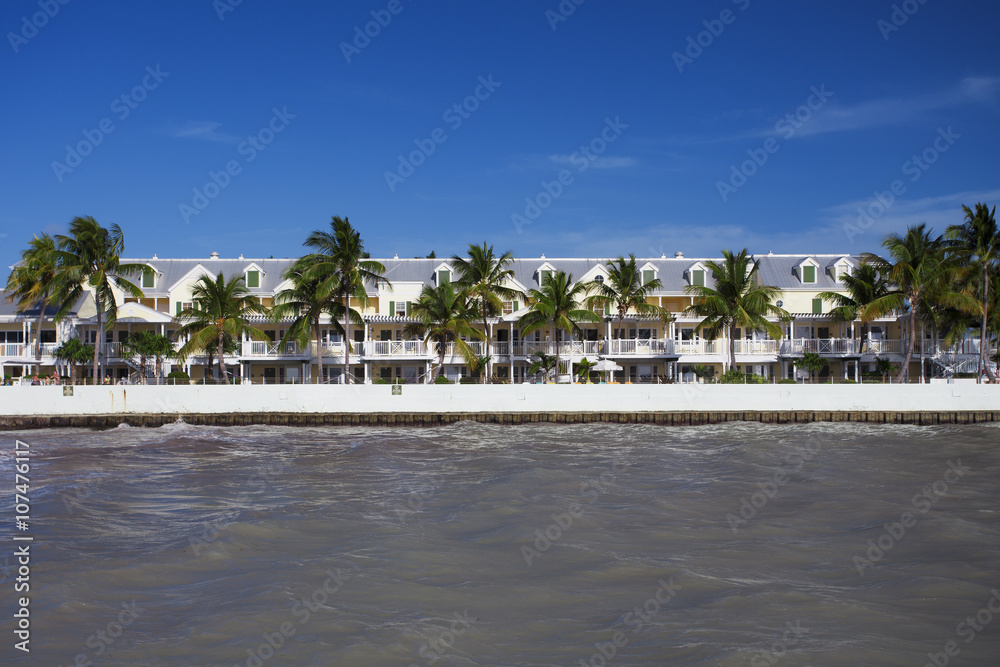 Houses near the beach in Key West, Florida 