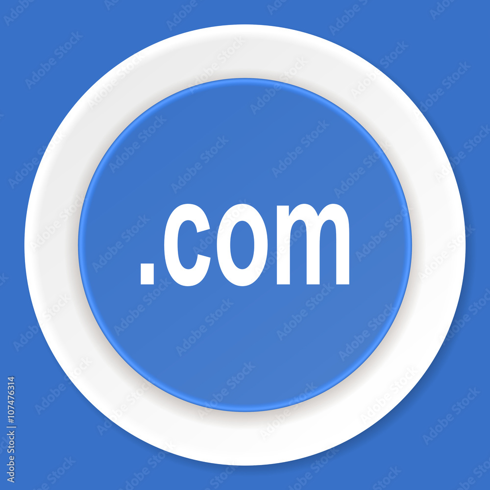 com blue flat design modern web icon com blue flat design modern web icon