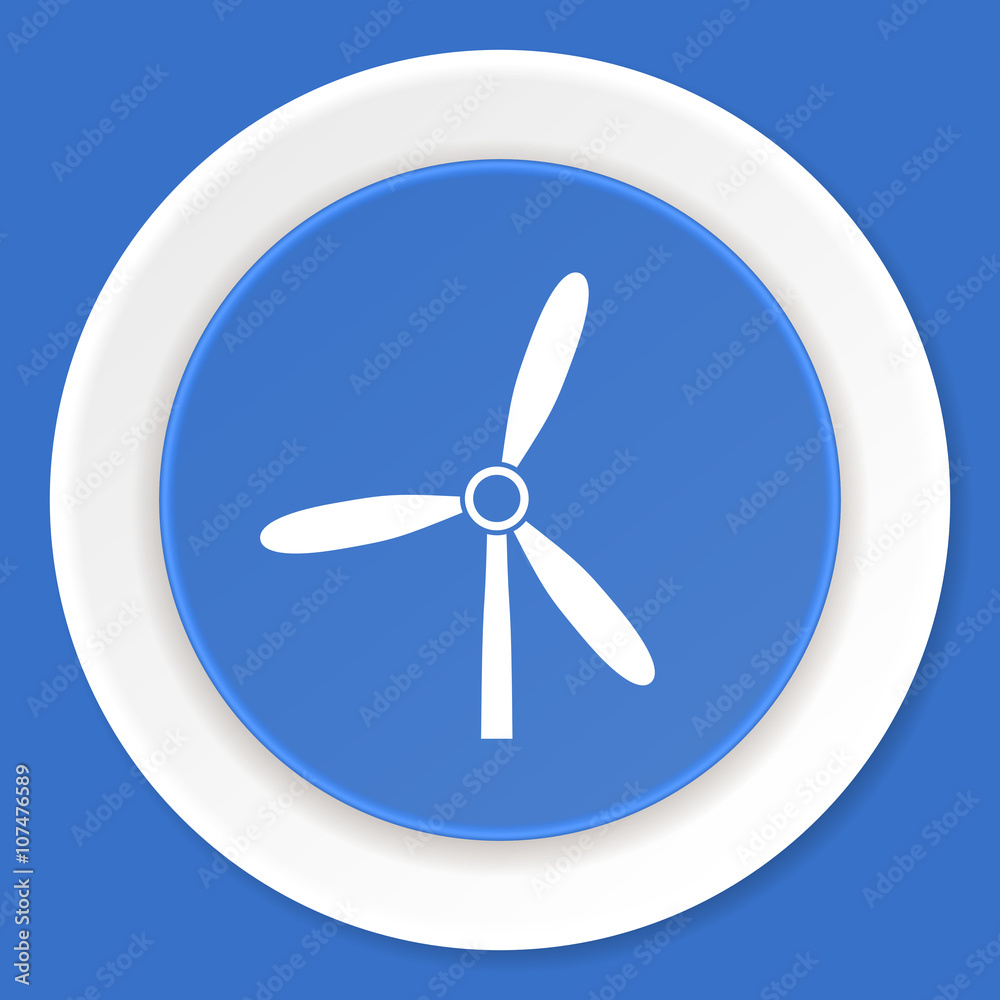 windmill blue flat design modern web icon windmill blue flat design modern web icon