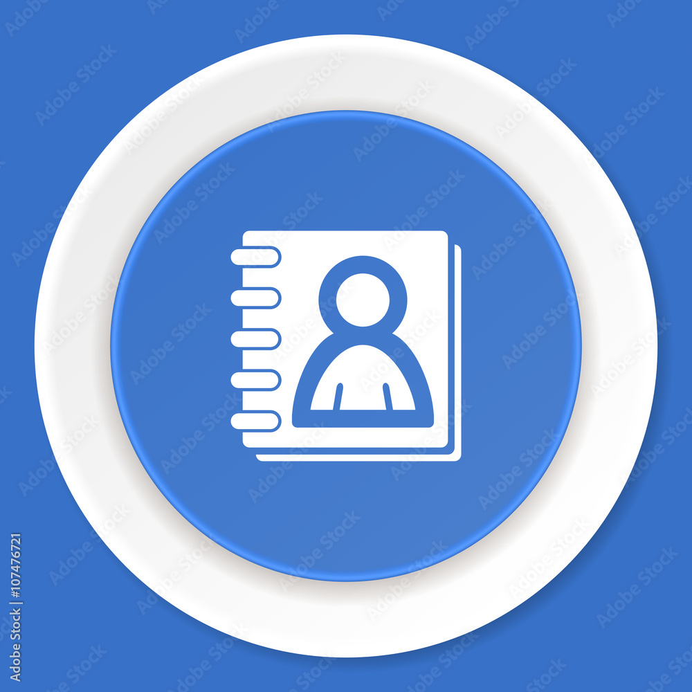 address book blue flat design modern web icon address book blue flat design modern web icon