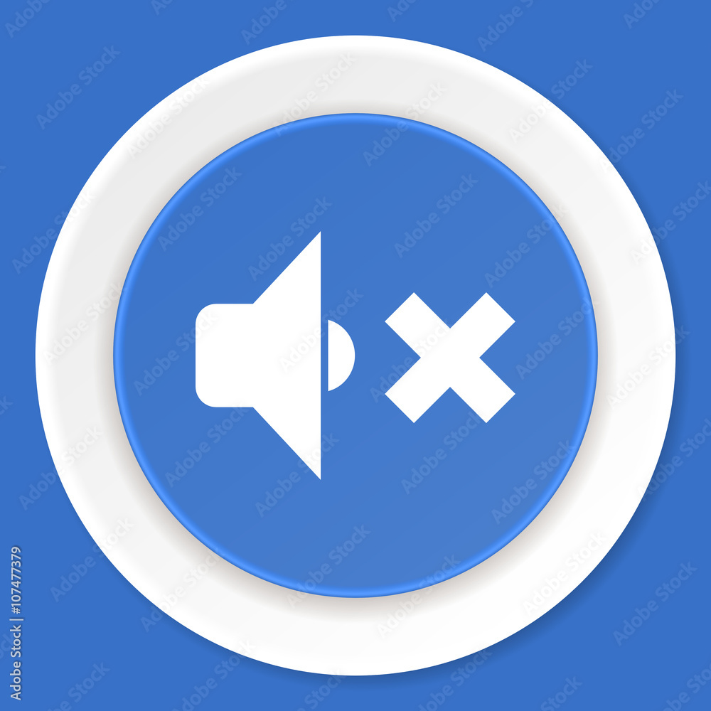 speaker volume blue flat design modern web icon speaker volume blue flat design modern web icon
