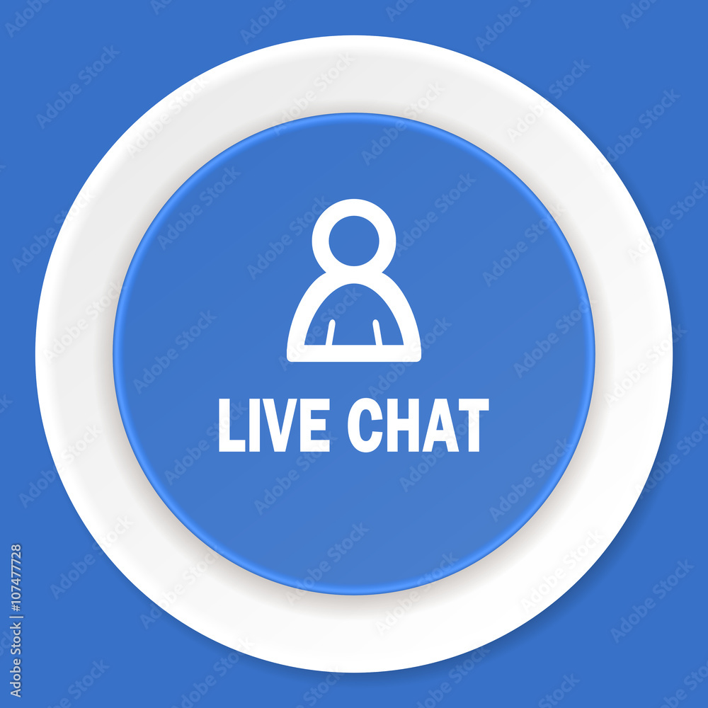 live chat blue flat design modern web icon live chat blue flat design modern web icon